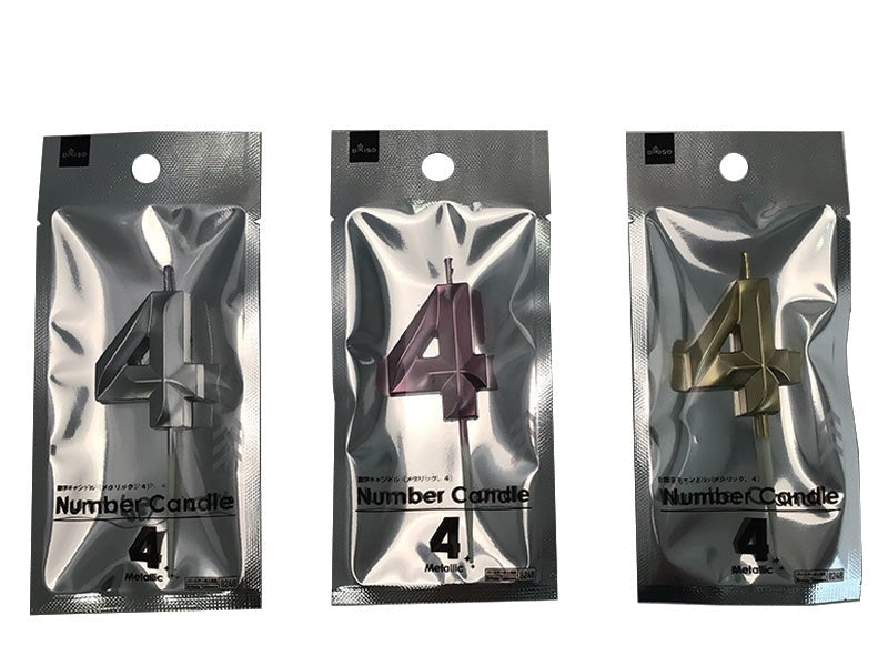 Number Candle (Metallic, 4)