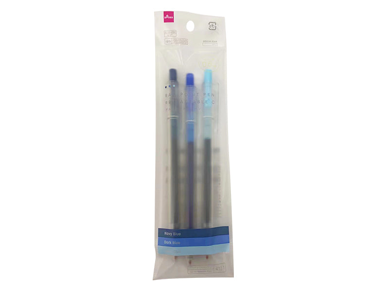 Gel Ink Ballpoint Pen (Knock Type, C, 3 Pieces)
