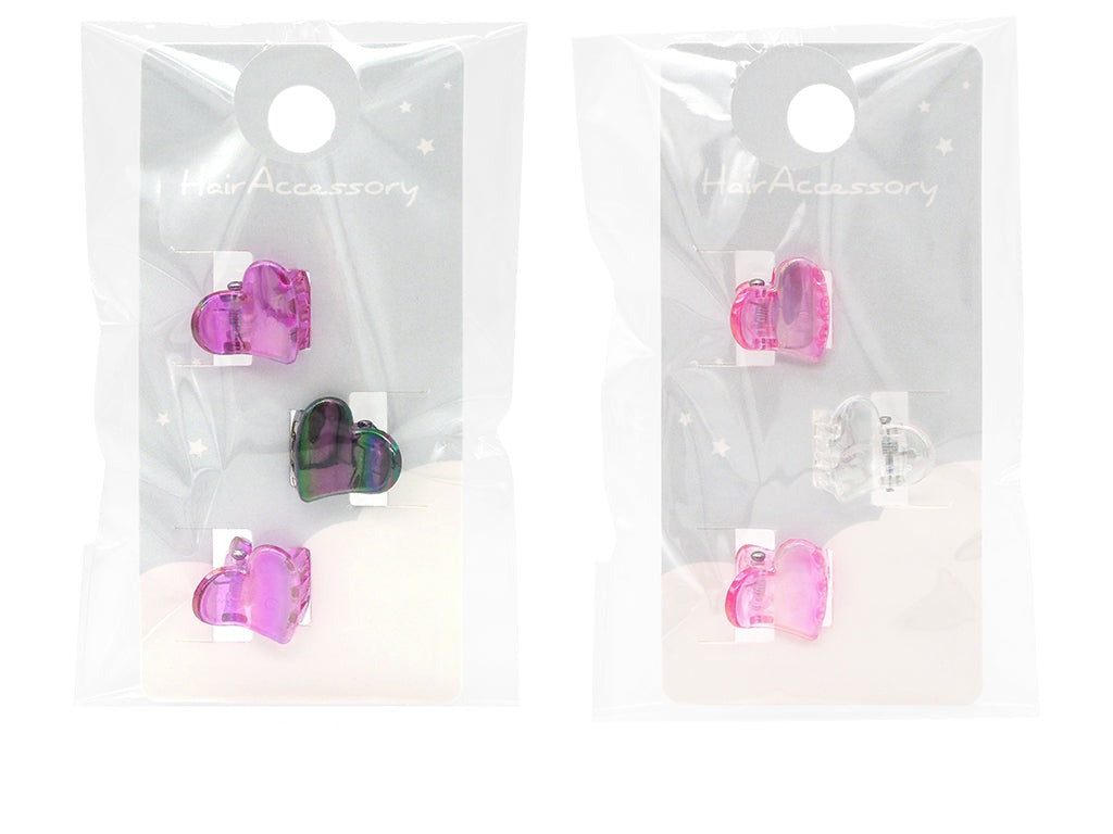 Mini Claw Clip Set (Aurora, Heart)