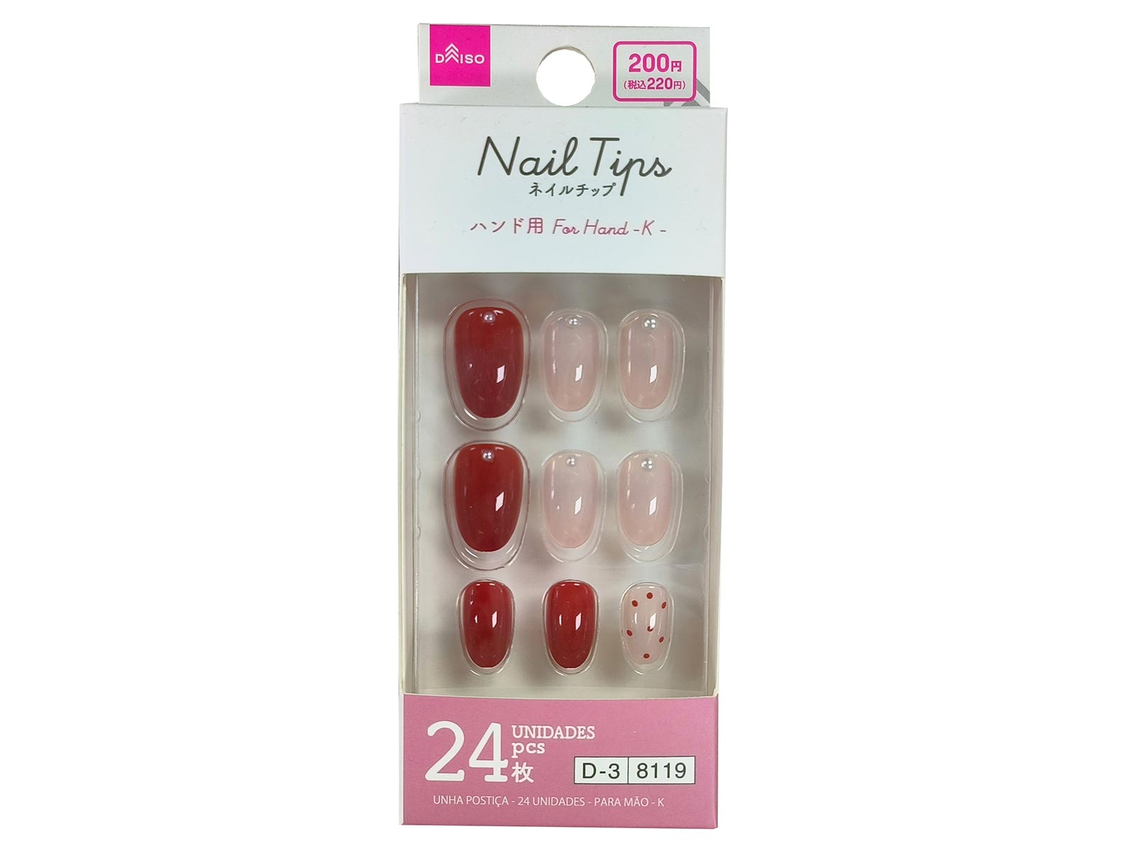 Nail Tips (24 pieces, Hand, K)