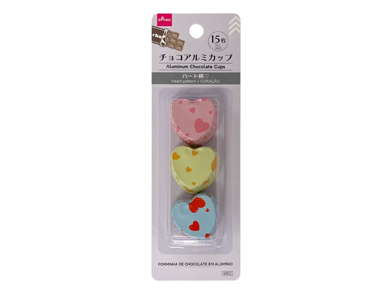 Chocolate Aluminum Cups (Heart Pattern)