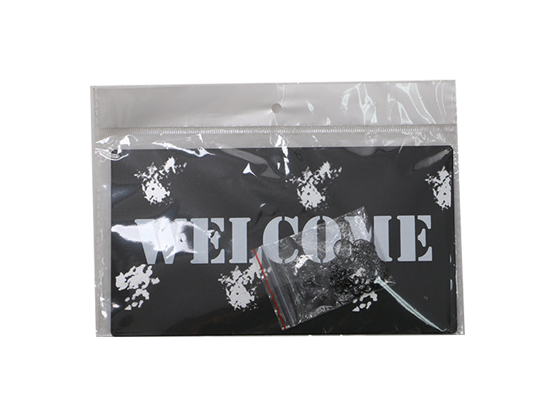 Steel Welcome Plate (Black)