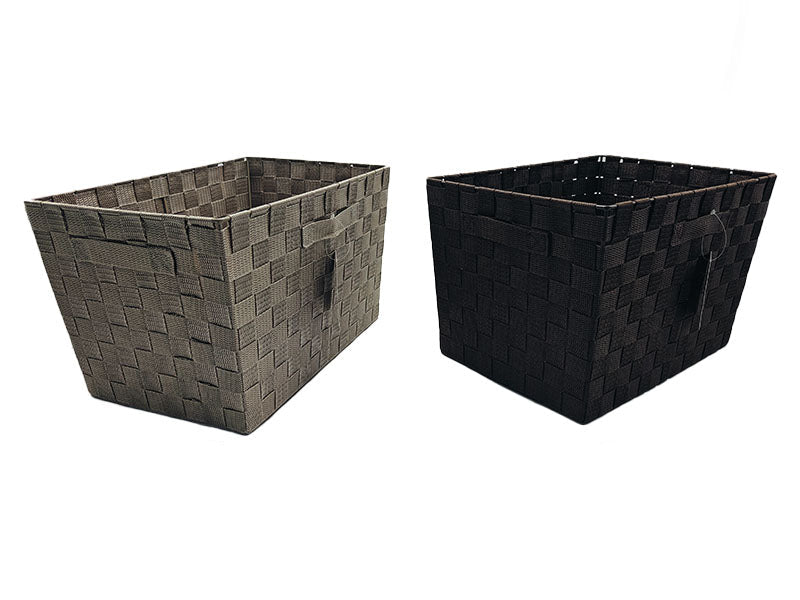 PP Storage Basket (Color Box Size, Beige & Brown)
