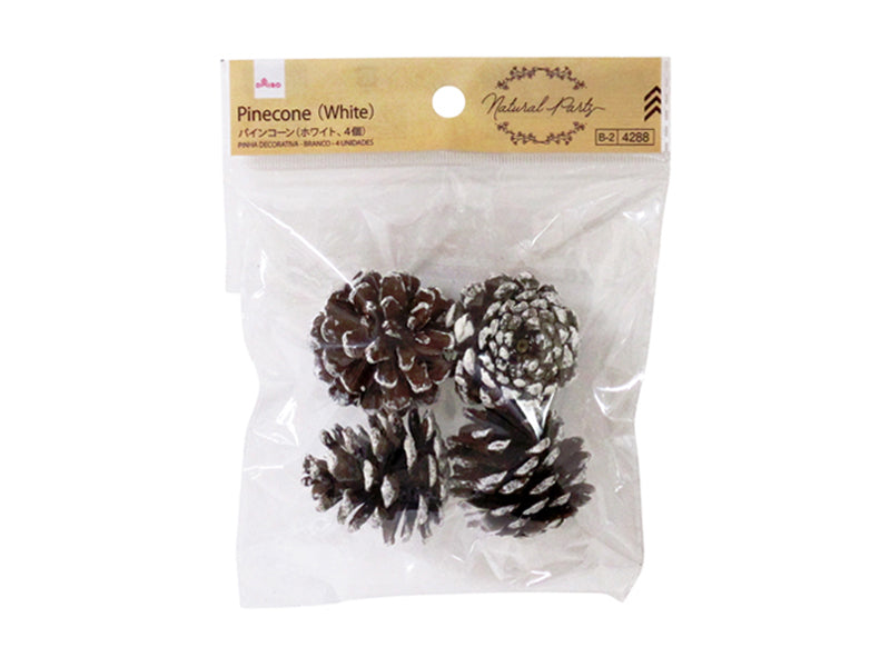 Pine Cone (White, 4 pieces)