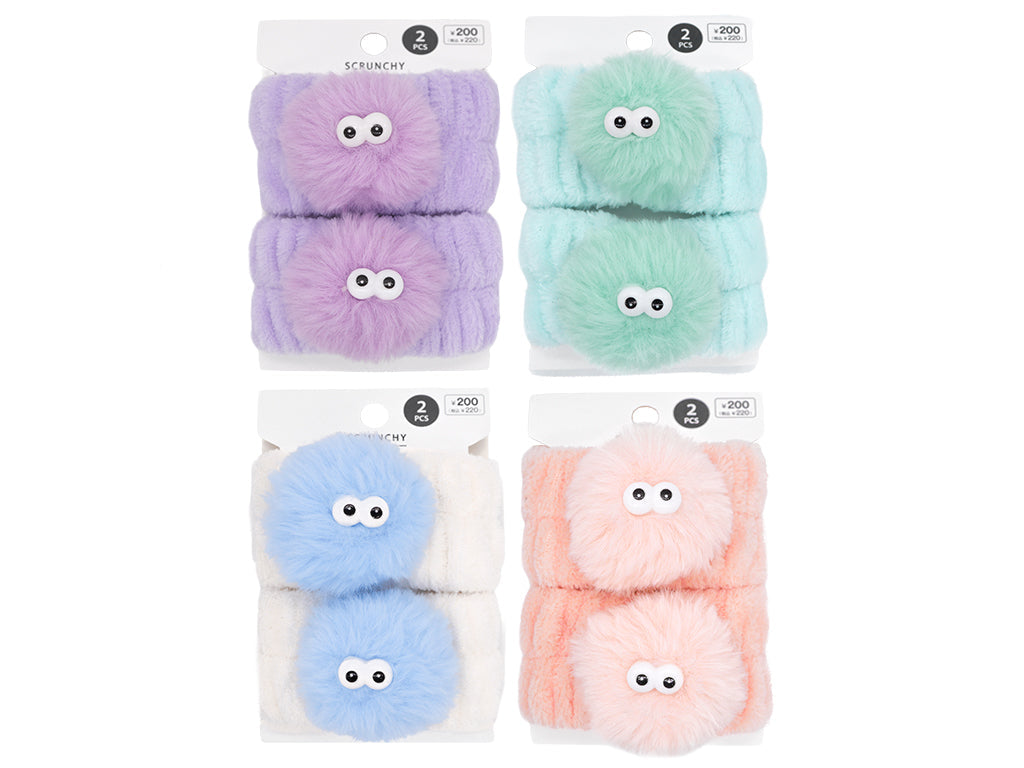 Fluffy Scrunchie (Glaring Monster, Pastel Color)