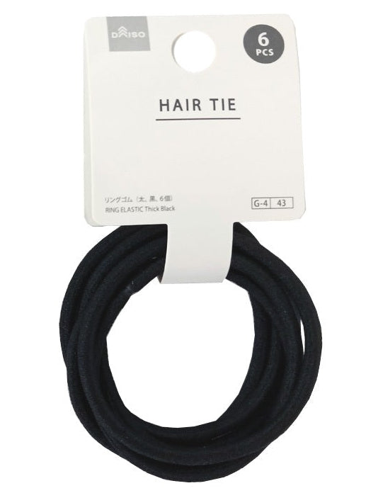 Ring Rubber (Thick, Black, 6 Pieces)