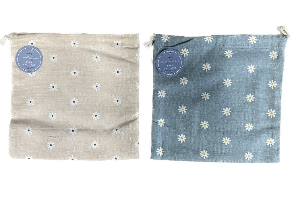 Cotton Drawstring Bag - Margaret