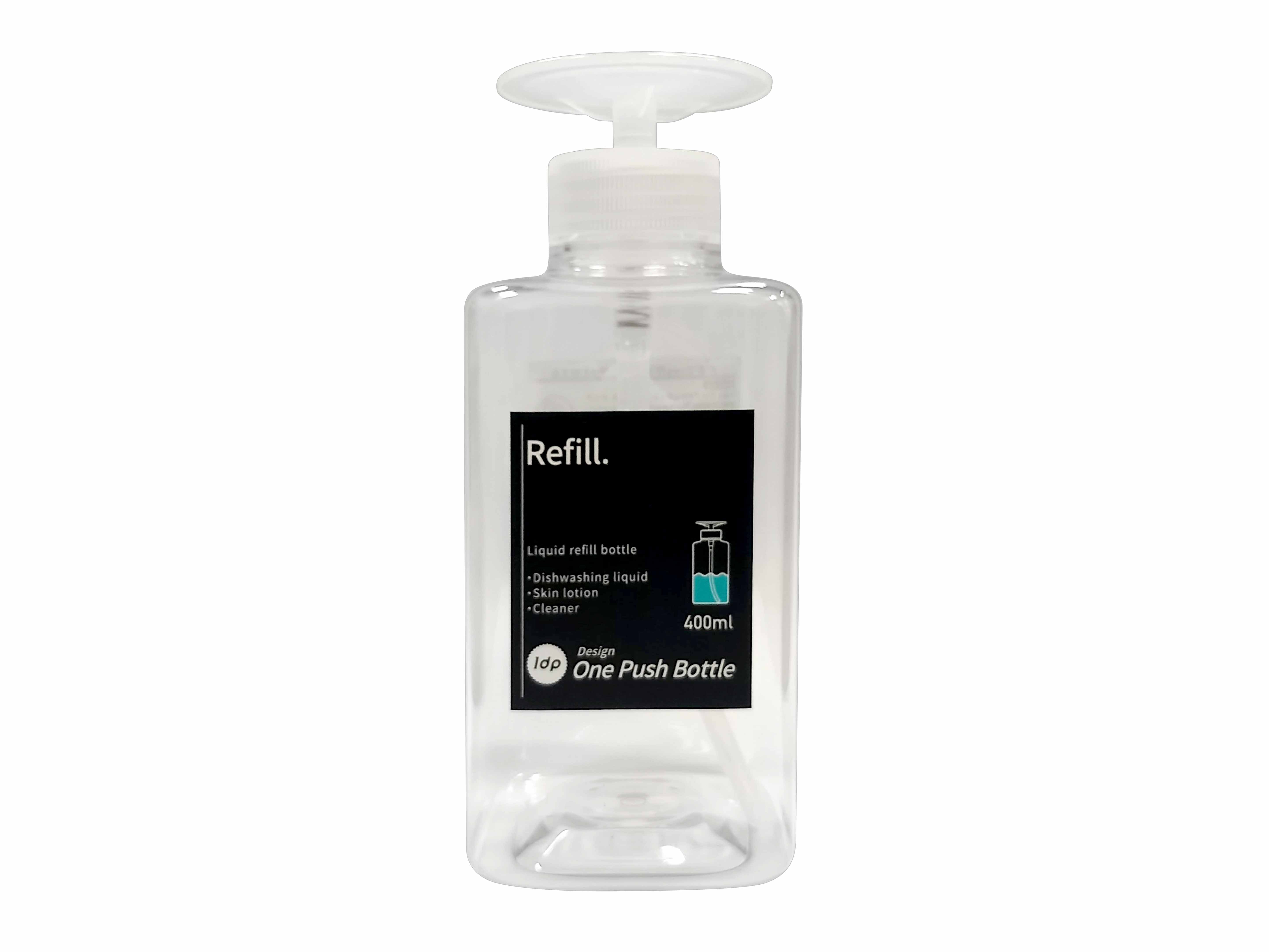 1dp One-Push Bottle Square Clear