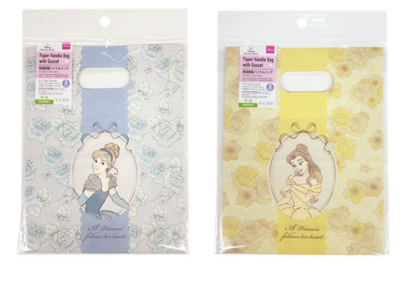 Square Bottom Paper Handle Bag, 3 Pieces (Disney Princess)