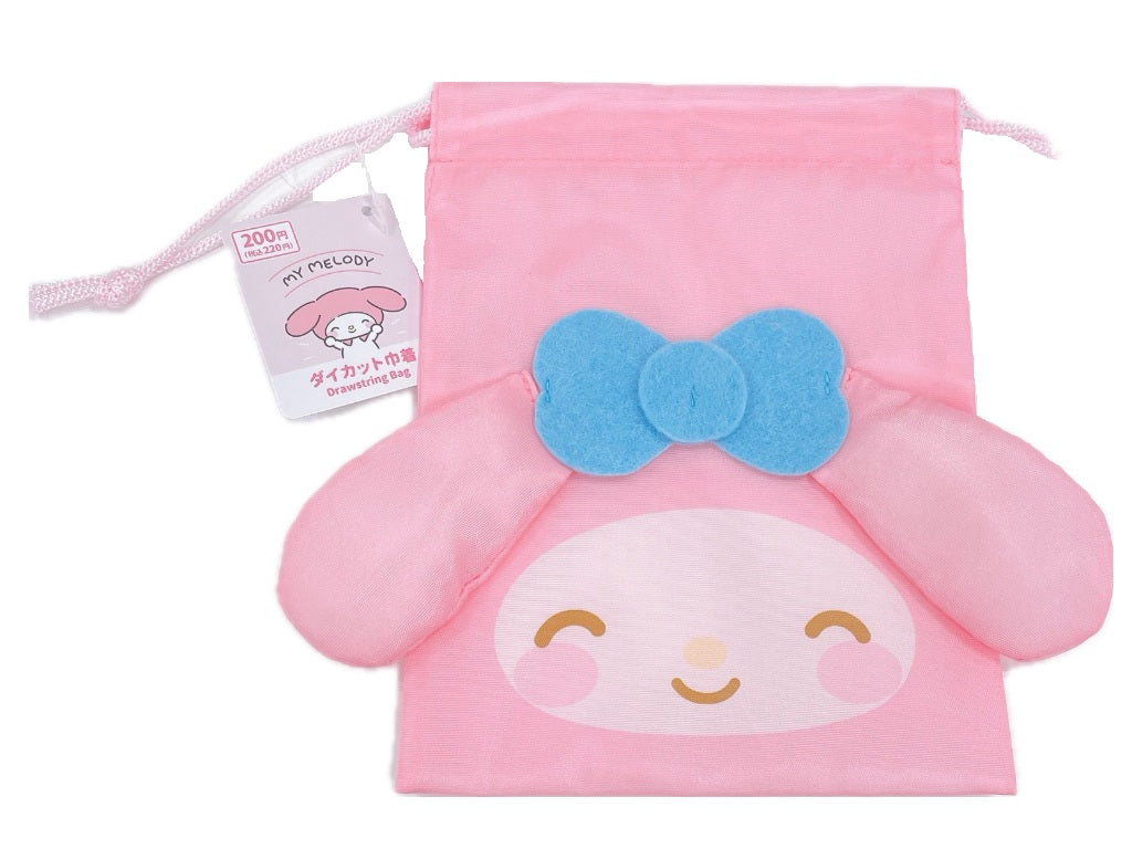 Die-Cut Drawstring Bag - My Melody Relaxed