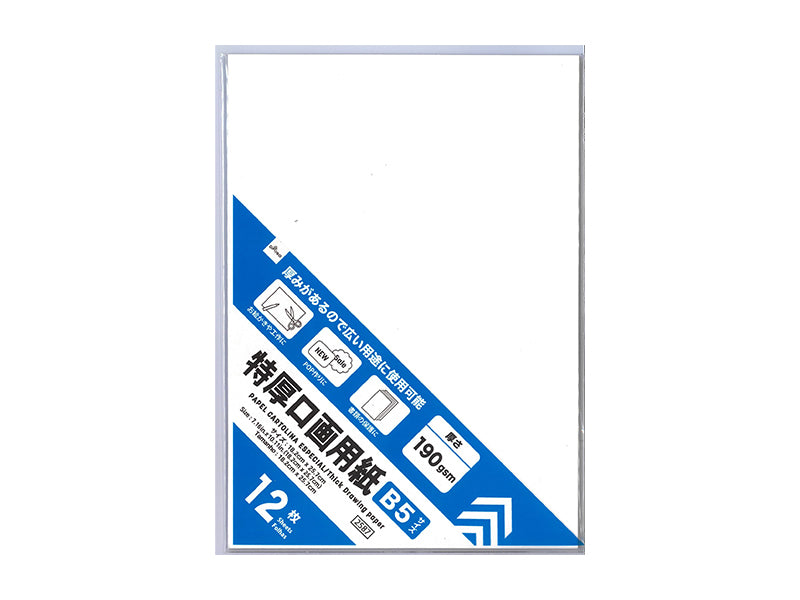 Thick Drawing Paper (B5 Size, 12 Sheets)