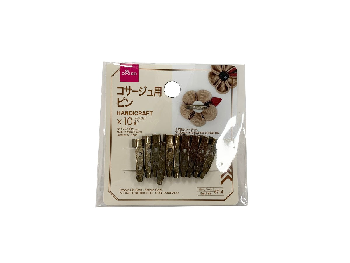 Corsage Pins (Antique Gold, 10 Pieces)