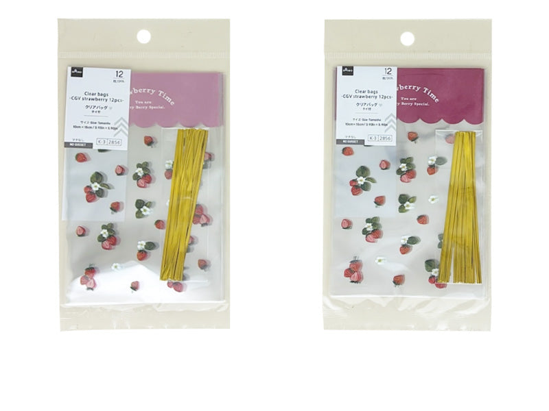Clear Bag (CGV Strawberry, 12 Pieces)