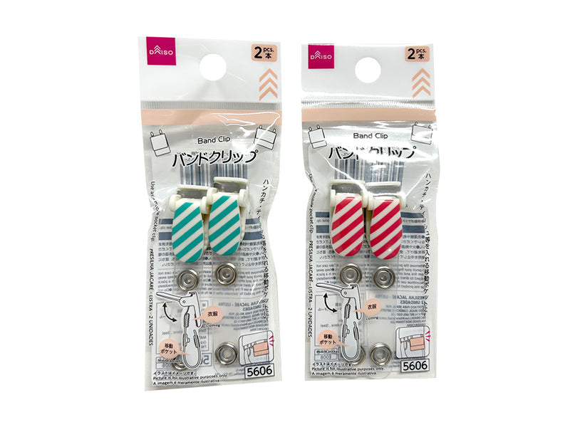 Band Clip (Striped Pattern, 2 Pieces)