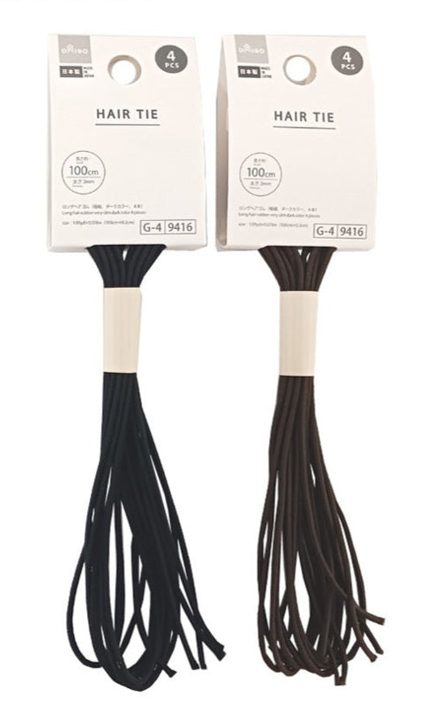 Long Hair Rubber (Ultra Thin, Dark Color, 4 Pieces)