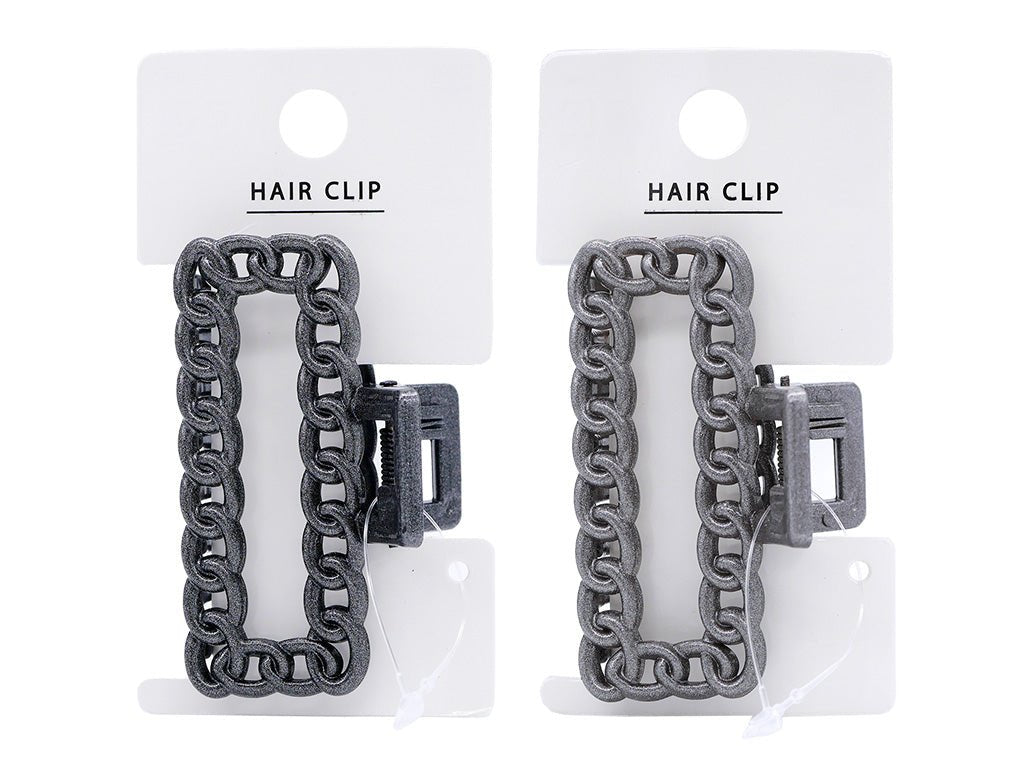 Glitter Chain Square Hair Clip