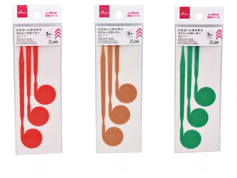 Silicone Neck Tie (Straight Curly, 3 pieces)