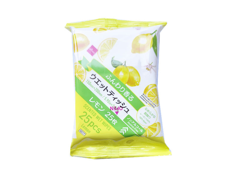 Scented Wet Wipes (25 Sheets, Lemon)