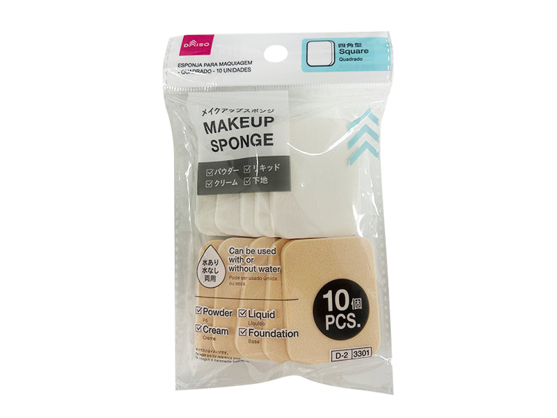 Makeup Sponge (Square Type, 10 Pieces)