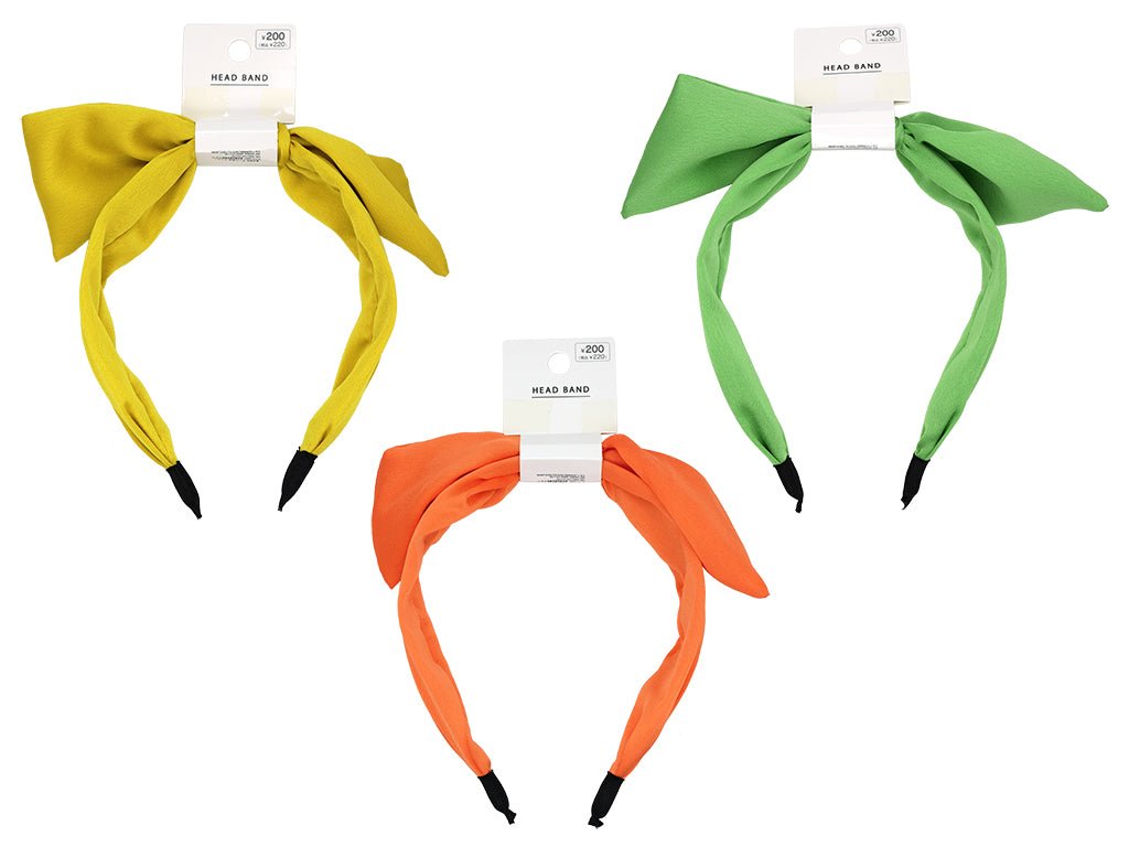 Ribbon Style Headband (Yellow, Green, Orange)