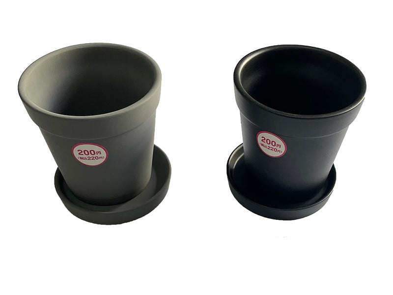 Plant Pot (Simple, Dark Series, with Tray)