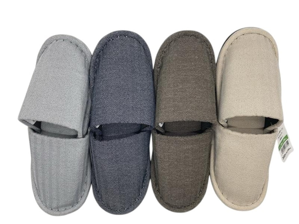 Herringbone Slippers (Closed Front)