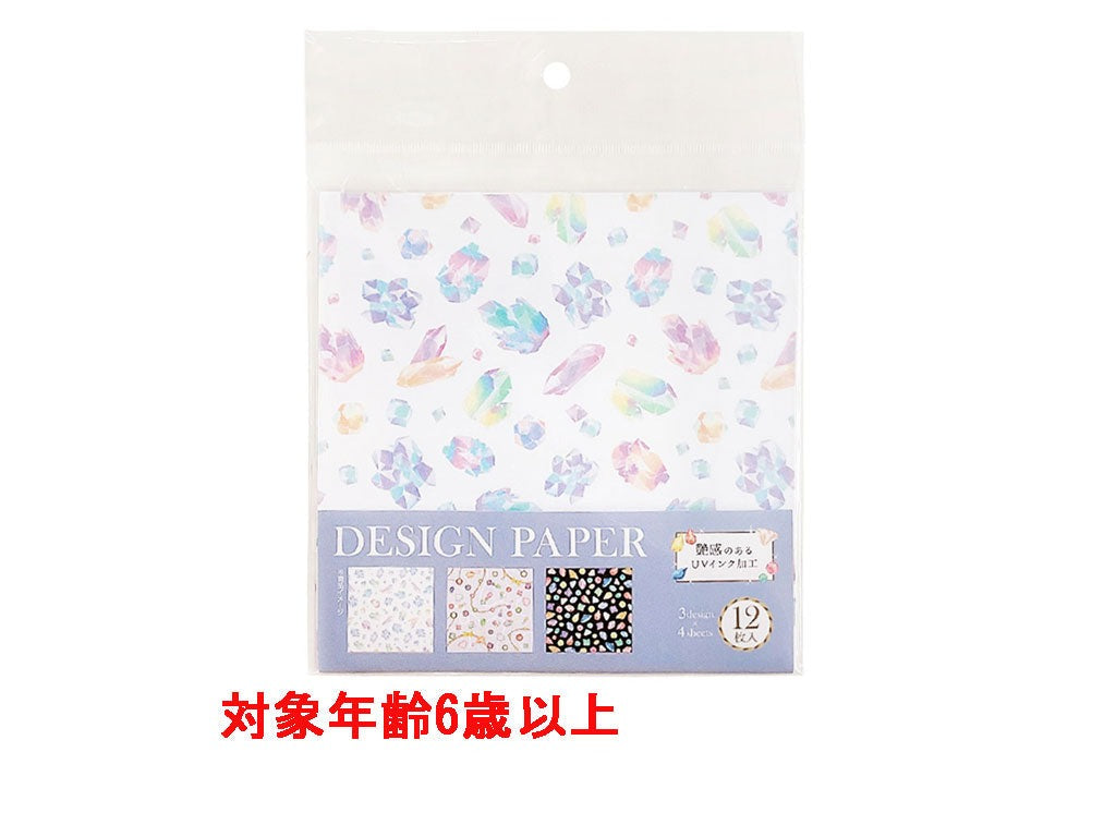 Design Paper UV 3D Ink Jewel 12 Sheets DEP-4