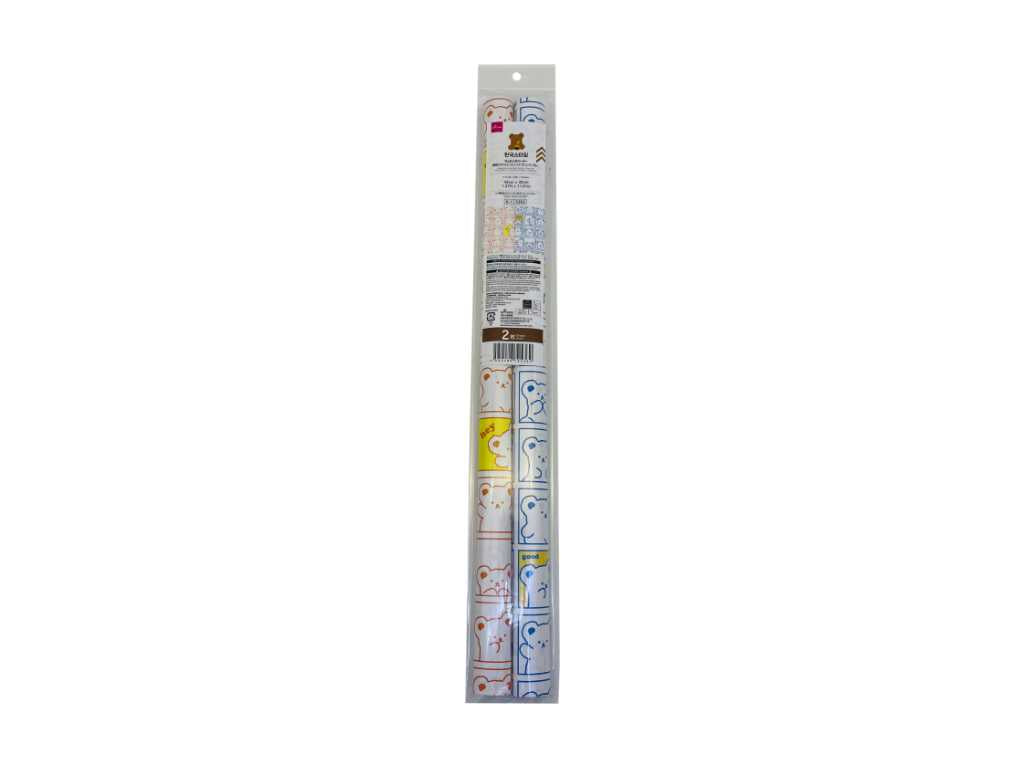 Wrapping Paper (Korean Style Tonton Bear, 2 Sheets, Orange, Blue)