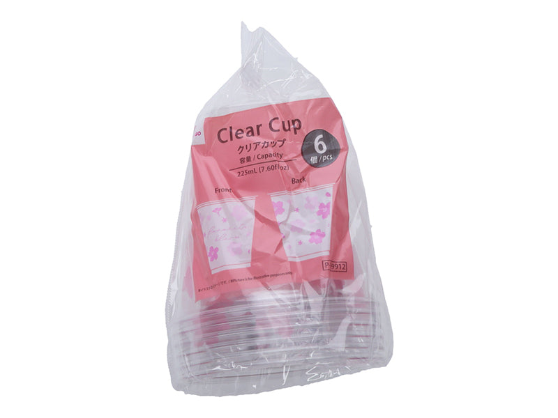 Clear Cups (Sakura, 6 pcs)