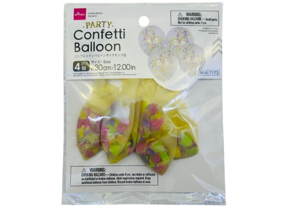 Confetti Balloon (4 Pieces, Diamond Shape)