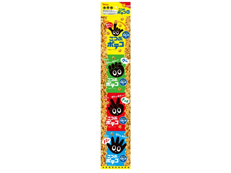 Tohato Kotsubu Poteko 4-Pack Umashio Flavor 56g