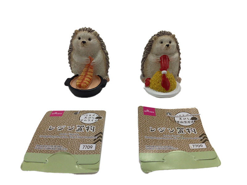 Resin Figurine (Hedgehog, Tempura, Omelette Rice)