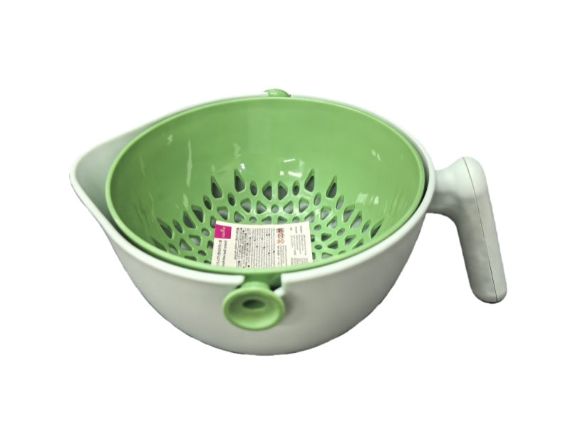 Draining Colander Bowl with Handle (Green)