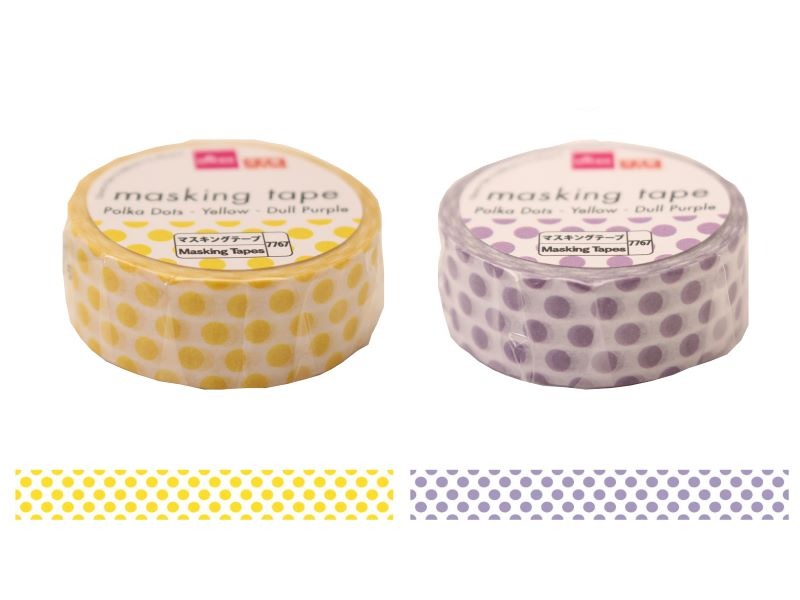 Masking Tape (Dots, Yellow, Dark Purple)