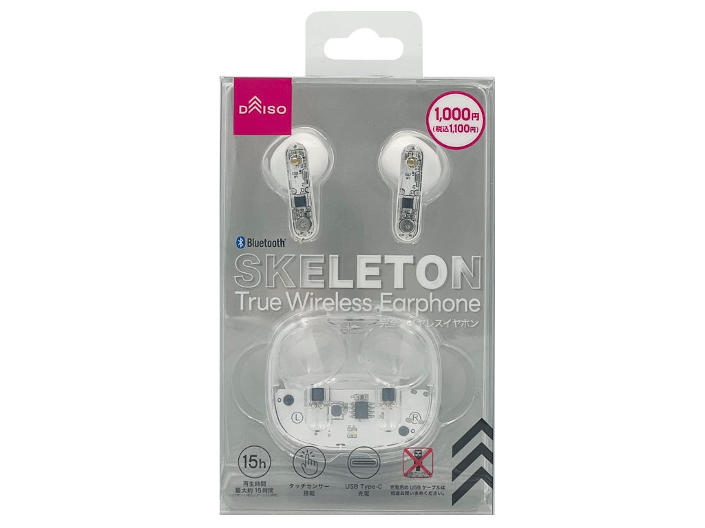 True Wireless Earphones (Skeleton, White)