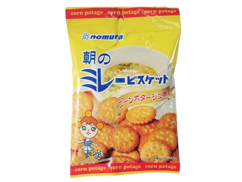 Nomura Senbei Morning Millet Biscuits Corn Potage Flavor 70g