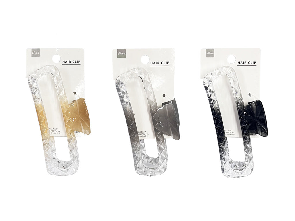 Square Frame Hair Clip (Basic Colors)