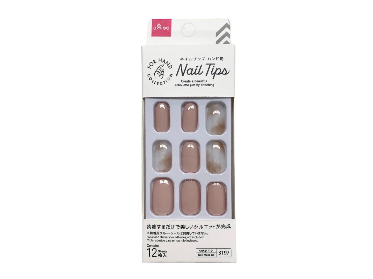 Nail Tips (Hand, Clear Base Nuance & Pink)