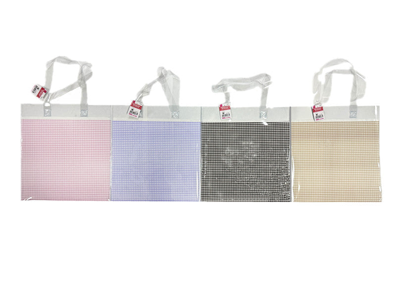Gingham Check PVC Tote Bag
