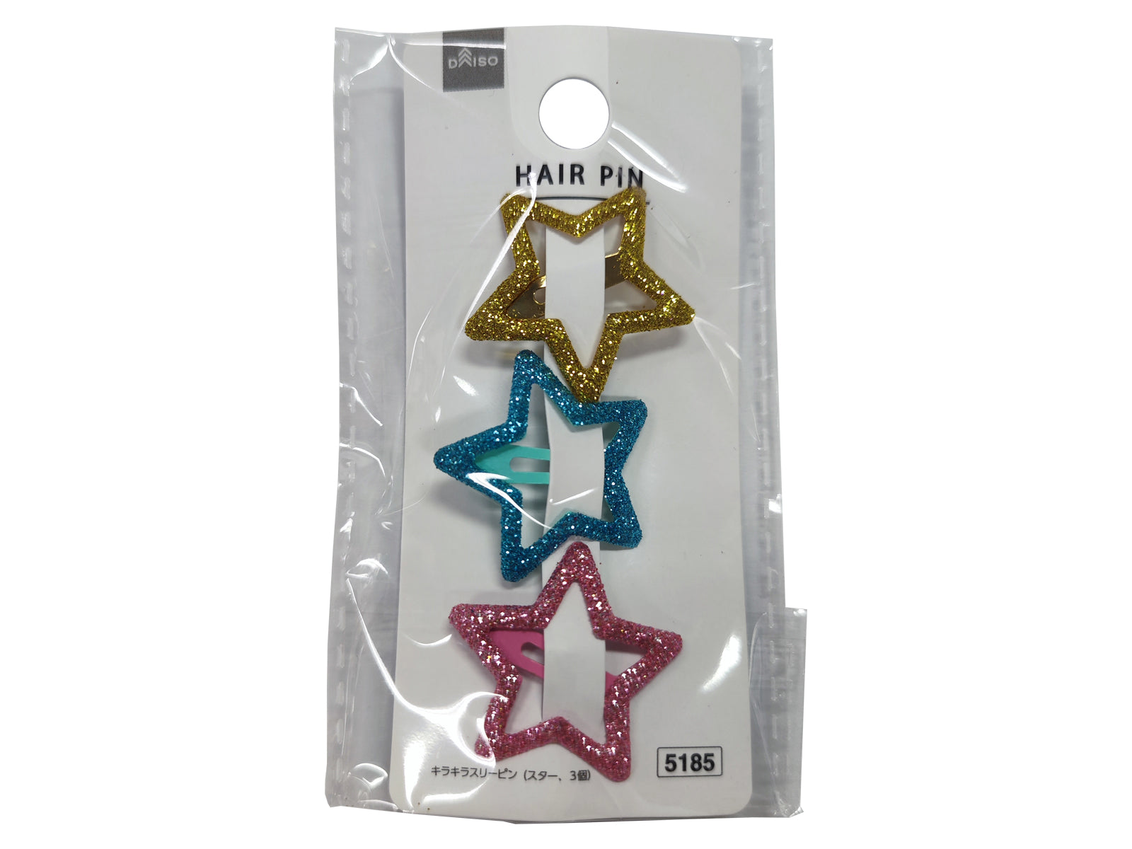 Glittery Three Pins (Star, 3 Pieces)