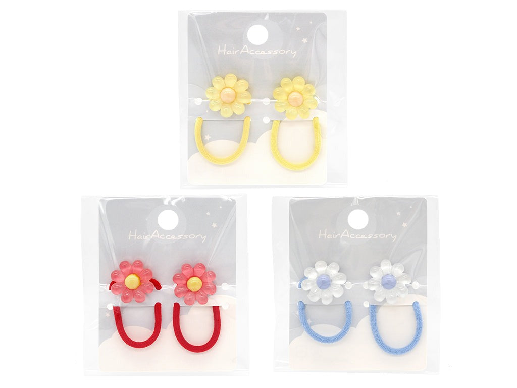 Hair Pony Set (Glossy, Flower)