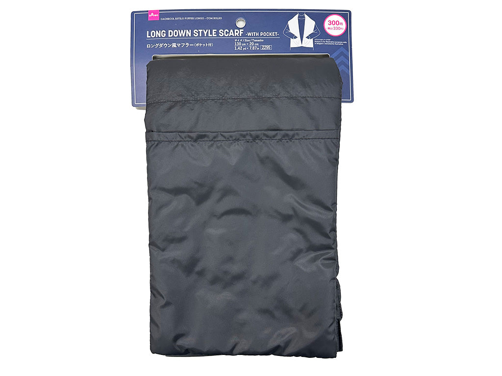 Long Down-like Scarf (with Pocket)