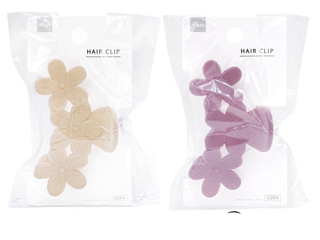Bun Clip (Flocked, Flower)
