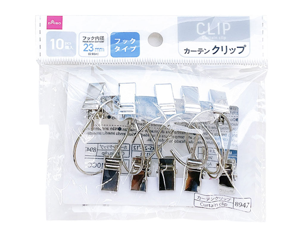 Curtain Clip (Silver Color, 10 Pieces)
