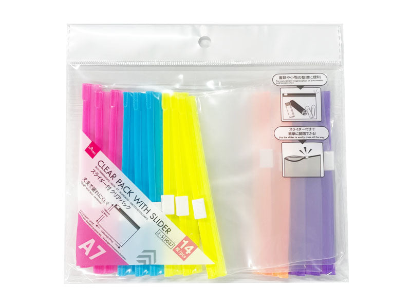 Clear Pack (Neon, A7, 14 Pieces, Slider Included)