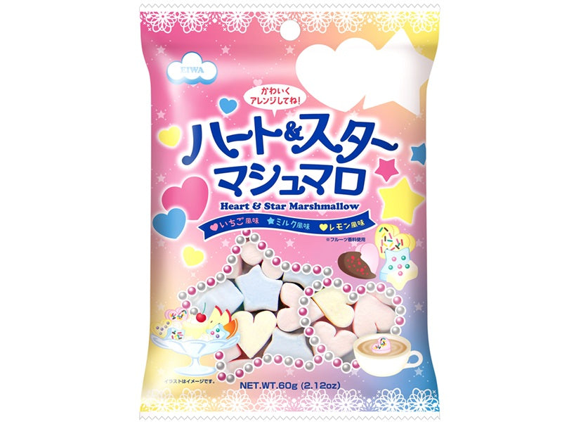 Eiwa Heart & Star Marshmallows 60g