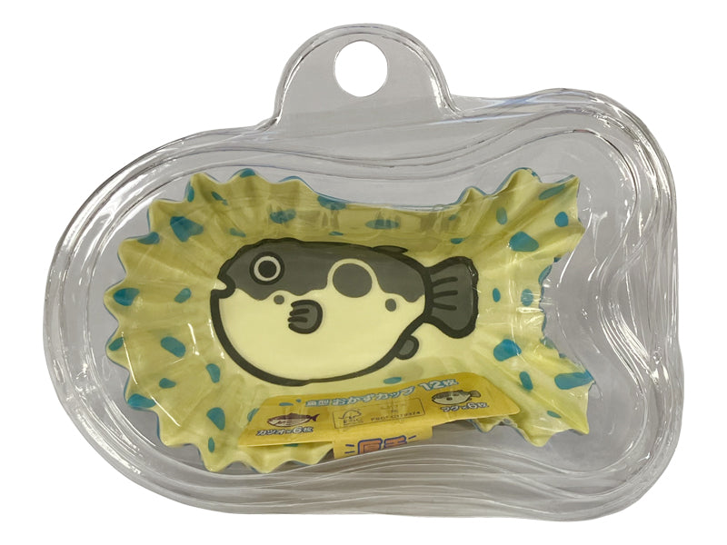 Thick Fish-Shaped Food Cups (Katsu and Fugu, 12 Pieces)