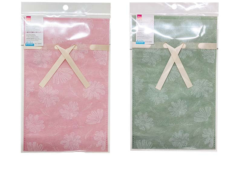 Bottom Gusset Non-Woven Drawstring Bag (Flower)