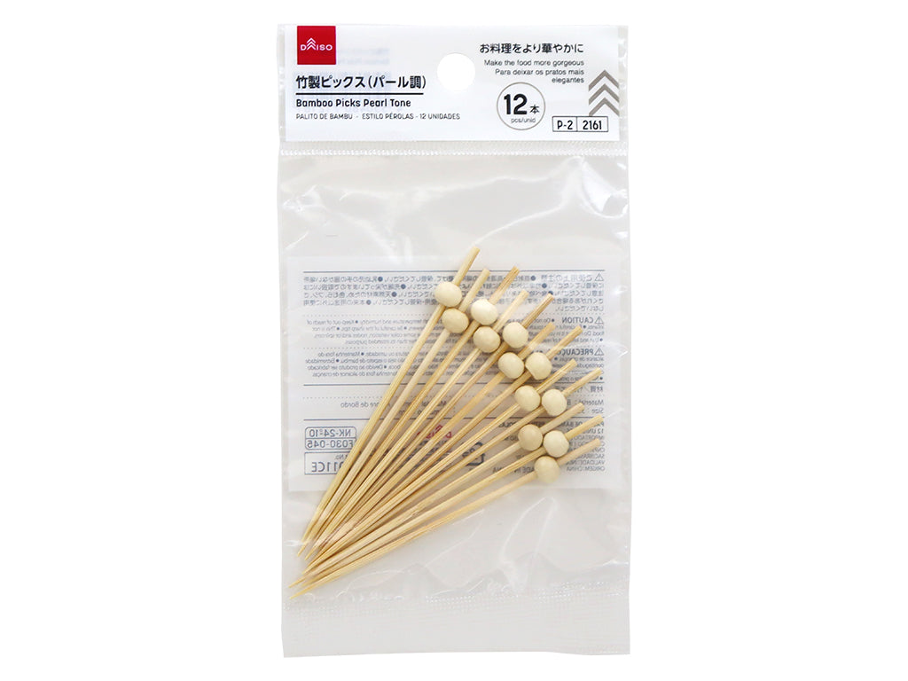Bamboo Picks (Pearl Finish, 12 Pieces)