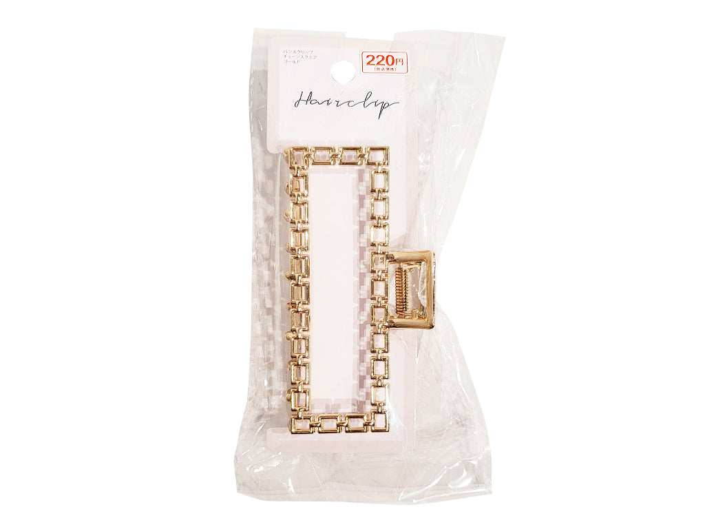 Bun Clip Chain Square Gold